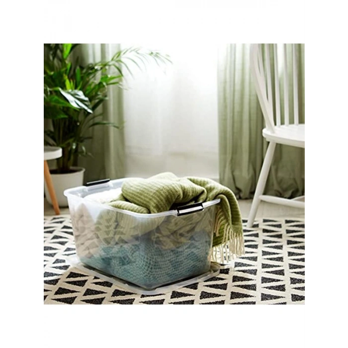 Şeffaf 45L Kutu Seti, Düzenli Saklama İçin Uygun