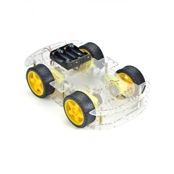 Şeffaf 4WD Çok Amaçlı Mobil Robot Platformu