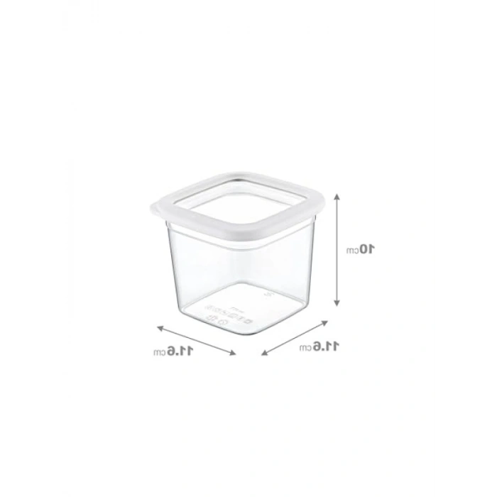 Şeffaf 6lı Kare Saklama Kabı Seti - 740 ML Kapasite