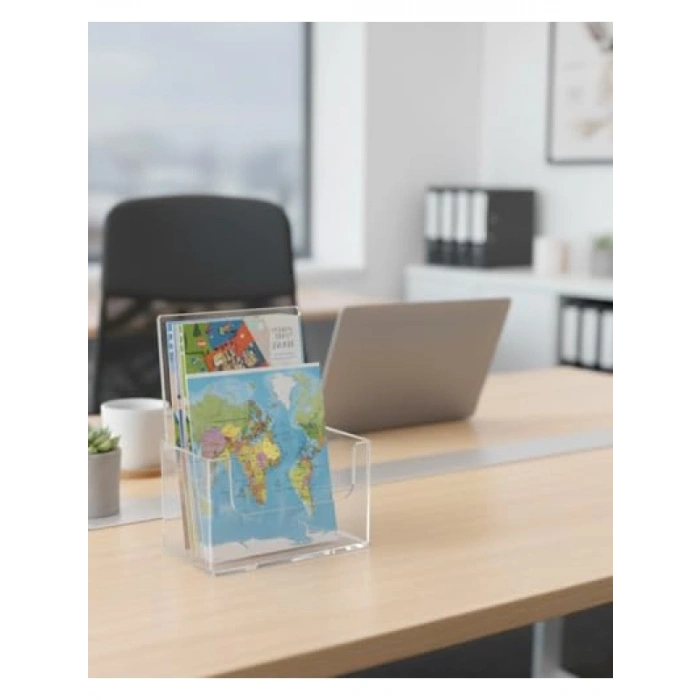 Şeffaf Akrilik A6 Broşür Standı - Pratik ve Kullanışlı