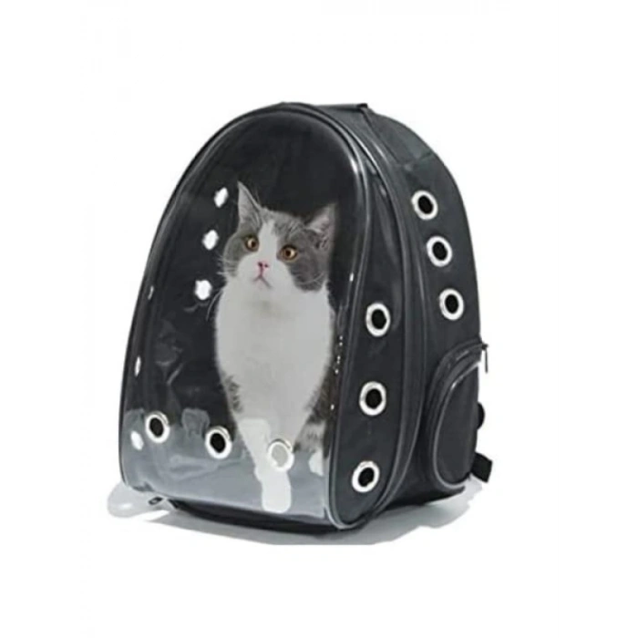 Şeffaf Astronot Tasarımlı Kedi Taşıma Sırt Çantası