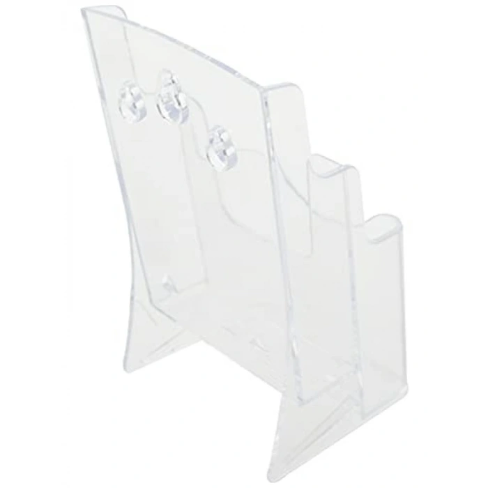 Şeffaf Brosur Standı - 2 Katlı A4 Boyutunda