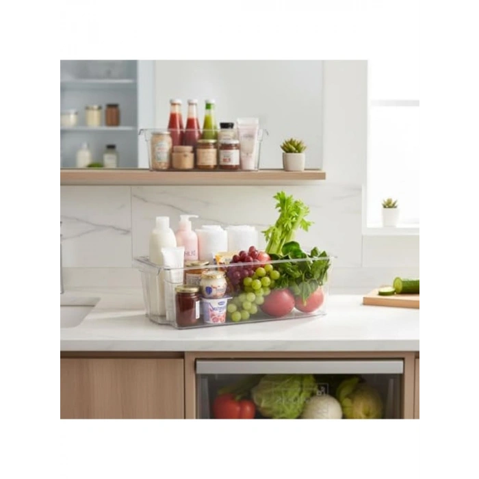 Şeffaf Buzdolabı İçi Organizer, 33.3 x 16 x 10 cm Boyut