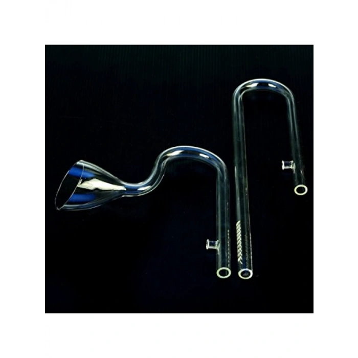 Şeffaf Cam Emiş/Çıkış Aparatı - 12 mm