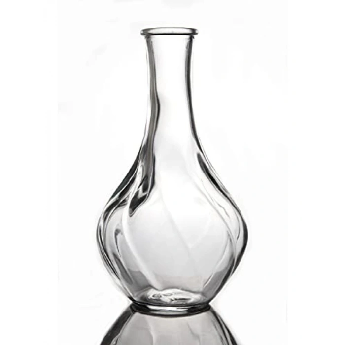 Şeffaf Cam İnce Boyun Vazo - 17 cm