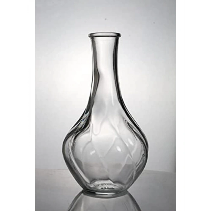 Şeffaf Cam İnce Boyun Vazo - 17 cm