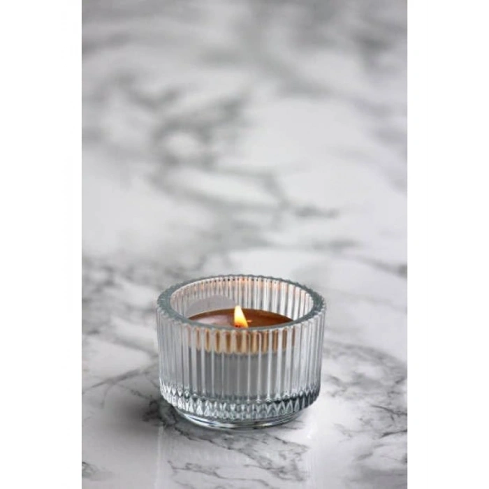 Şeffaf Cam Tealight Tutucu - 3,5 cm