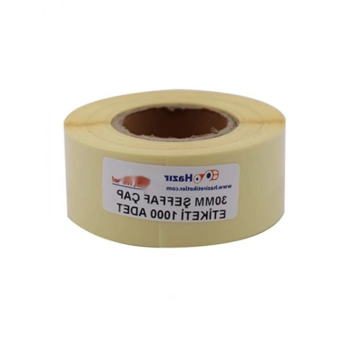 Şeffaf Çap Kutu Kapatma Etiketi - 30mm x 30mm, 900 Adet