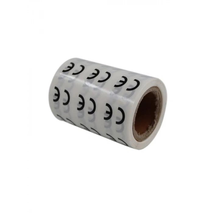 Şeffaf CE Etiketi - 25mm Çapında, 1000 Adet