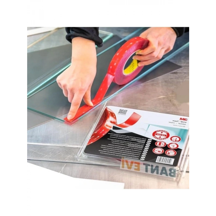 Şeffaf Çift Taraflı Montaj Bandı - 40mm x 2m, Yüksek Güç