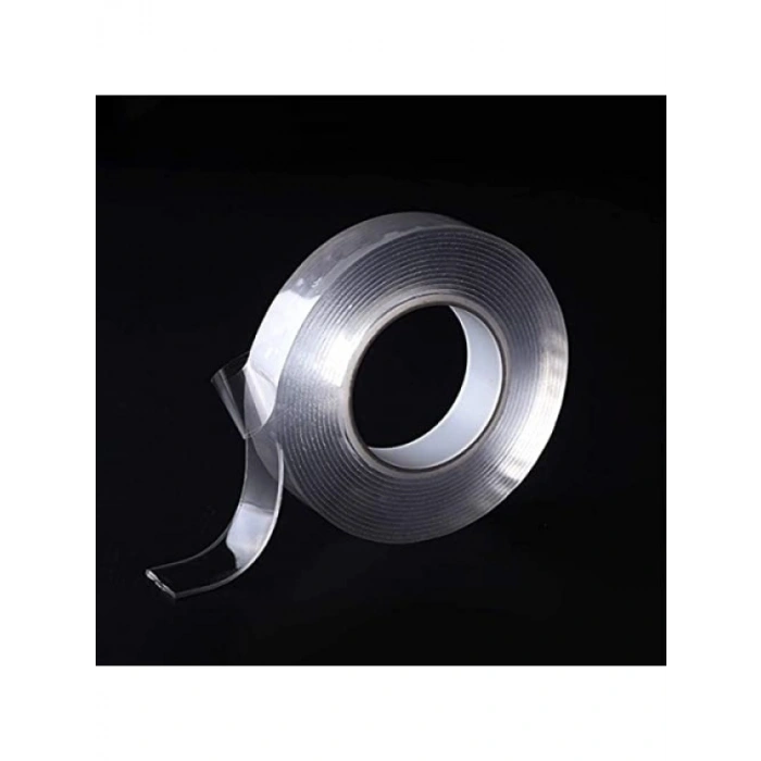Şeffaf Çift Taraflı Nano Bant - 3 Metre, Güçlü Yapışma Özelliği