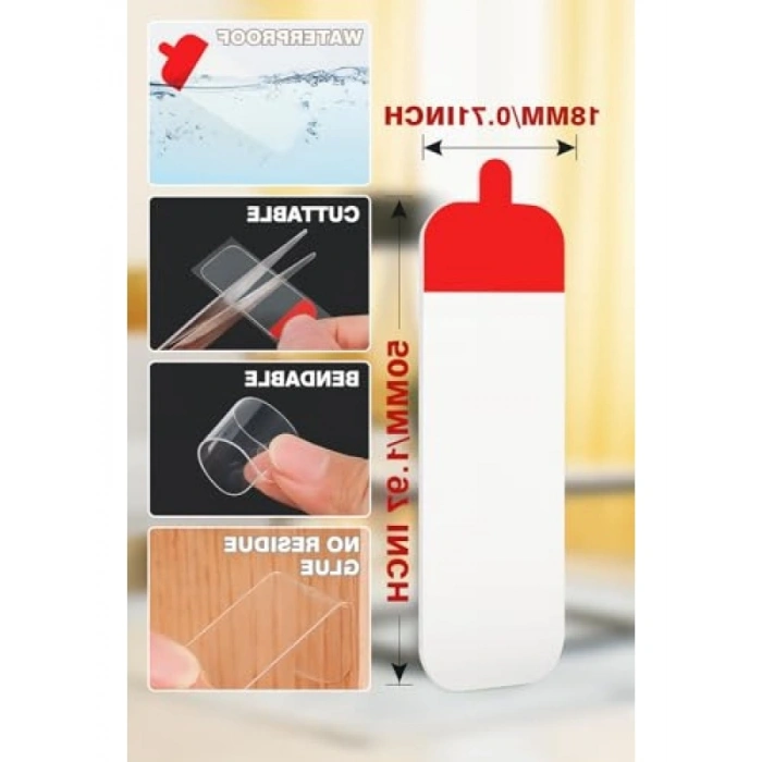 Şeffaf Çift Taraflı Nano Bant Seti - 60 Adet