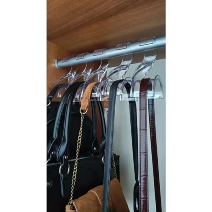 Şeffaf Çoklu Çanta Askılığı, Dolap İçi Düzenleyici Organizer Aparatı