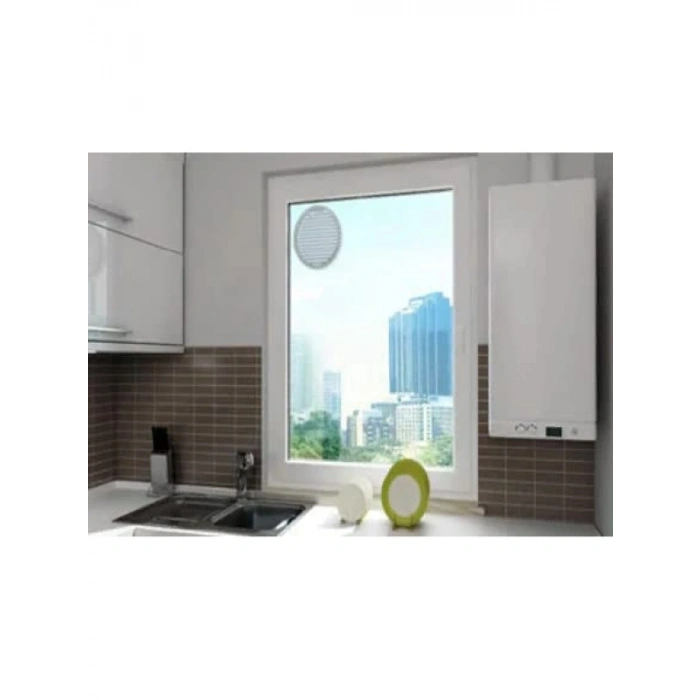 Şeffaf Doğalgaz Havalandırma Cam Menfezi, 18 Cm Çap