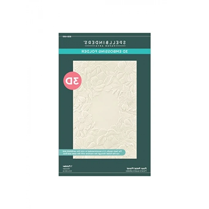 Şeffaf Dört Yapraklı Çiçekli 3D Kabartma Klasörü, 21,5 x 14 cm