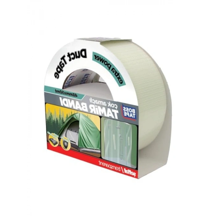 Şeffaf Duct Bant, 48mm x 50m, Yüksek Dayanıklılık