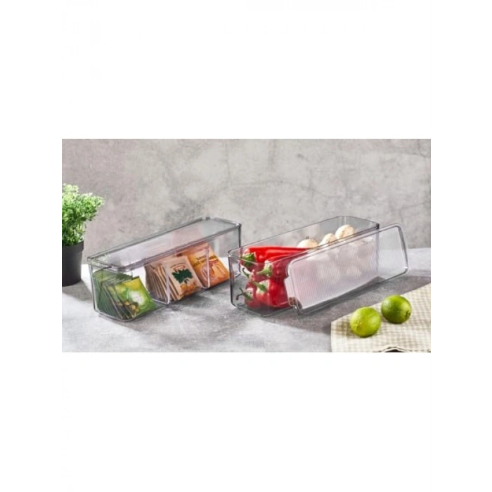 Şeffaf Füme Kapaklı 750 Ml Plastik Organizer