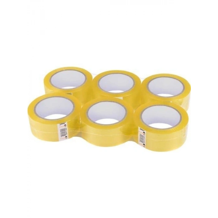 Şeffaf Kauçuk Koli Bandı - 6 Adet Set