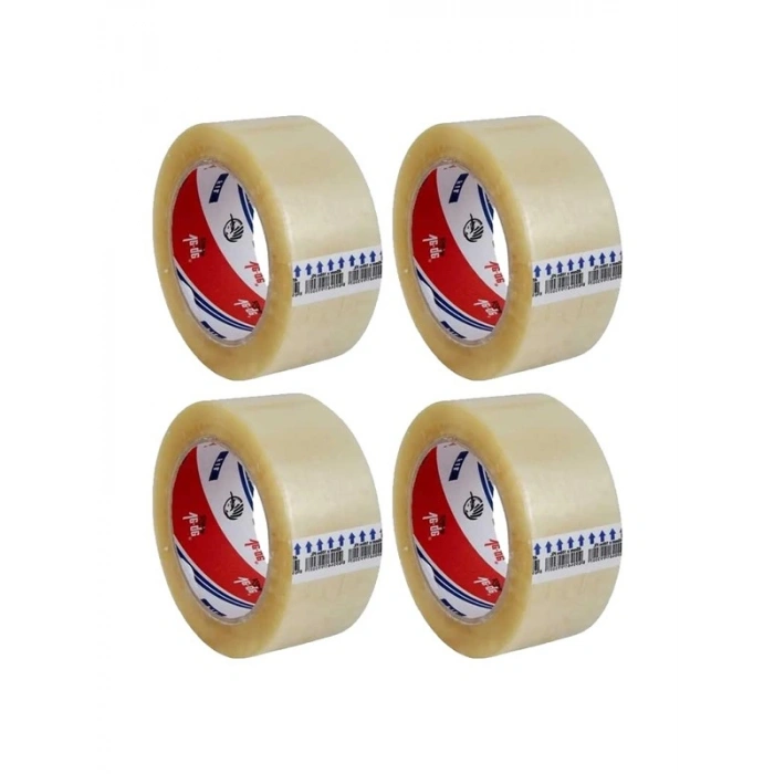 Şeffaf Koli Bandı, 45mm Genişlikte, 100 Metre Uzunlukta, 4 Adet