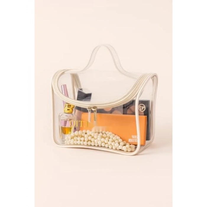 Şeffaf Makyaj Malzemeleri Organizer Çantası - 25x15x10 cm