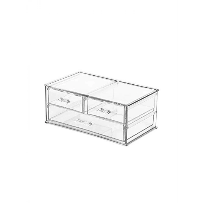 Şeffaf Makyaj Malzemesi Organizer - Çekmeceli Model