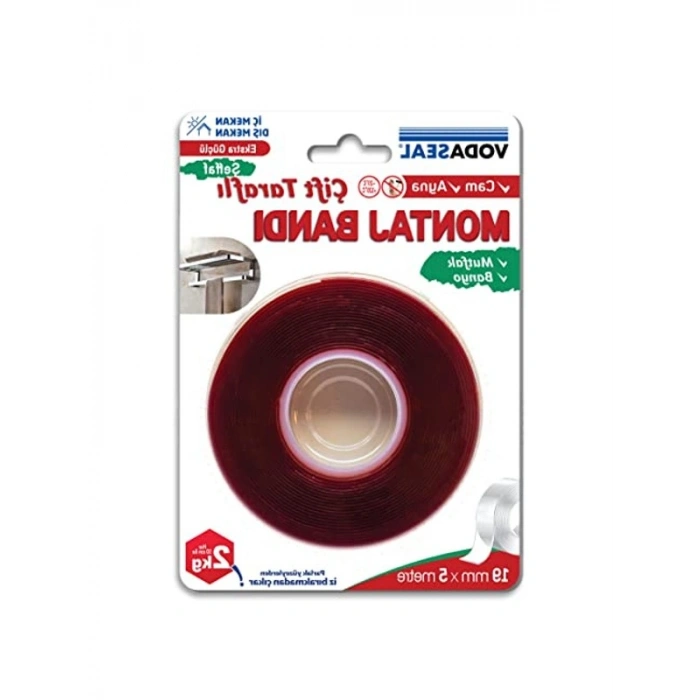 Şeffaf Montaj Bandı, 19mm x 5mt Uzunluğunda