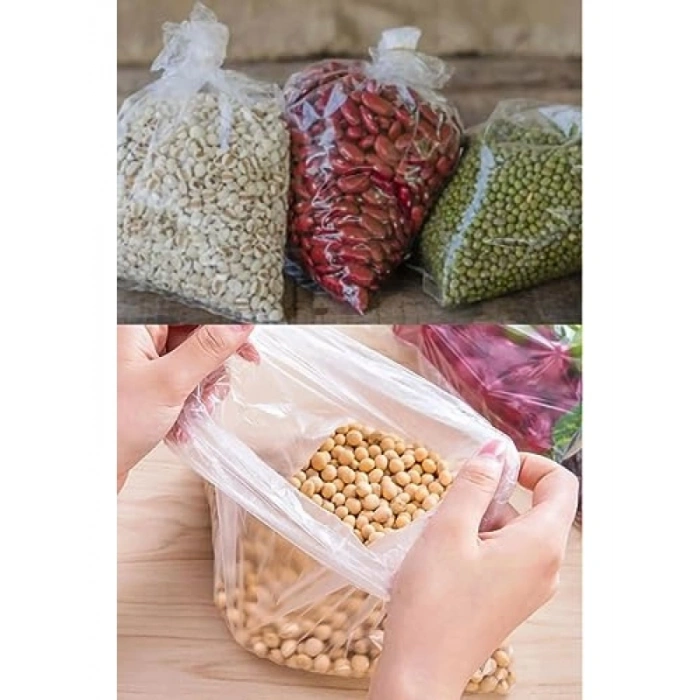 Şeffaf Naylon Bakkaliye Poşeti - 30x52 cm (5 Adet)