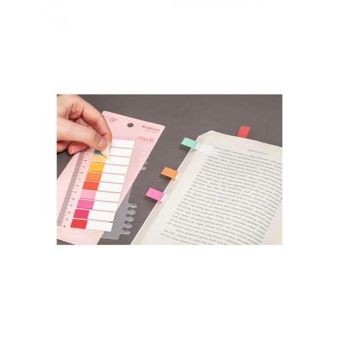 Şeffaf Pet Index, 10 Renkli Cetvelli Yapışkan Notlar