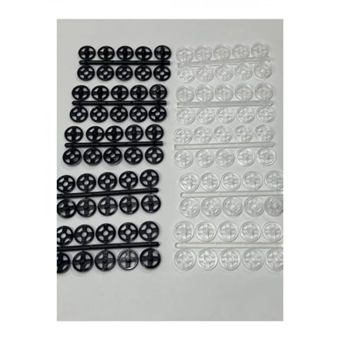 Şeffaf Plastik Çıtçıt, 10 mm, 5 Dal, Kullanışlı