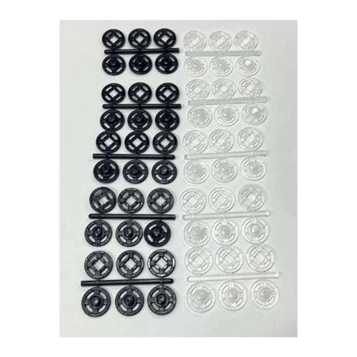 Şeffaf Plastik Çıtçıt, 10 mm, 5 Dal, Kullanışlı