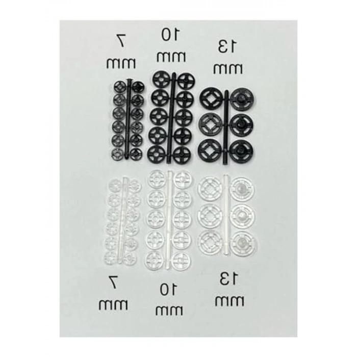 Şeffaf Plastik Çıtçıt, 10 mm, 5 Dal, Kullanışlı