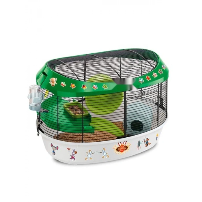 Şeffaf Plastik Hamster Kafesi - İki Katlı Tasarım, 50 x 34 x 33 cm