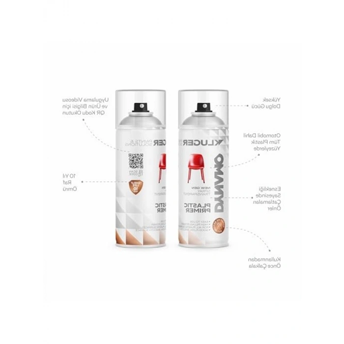 Şeffaf Plastik Yüzey Astarı, 350 ml, Kolay Uygulama