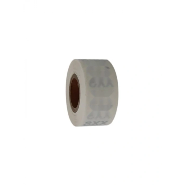 Şeffaf PVC Beden Etiketi 25mm x 25mm, 500 Adet Rulo