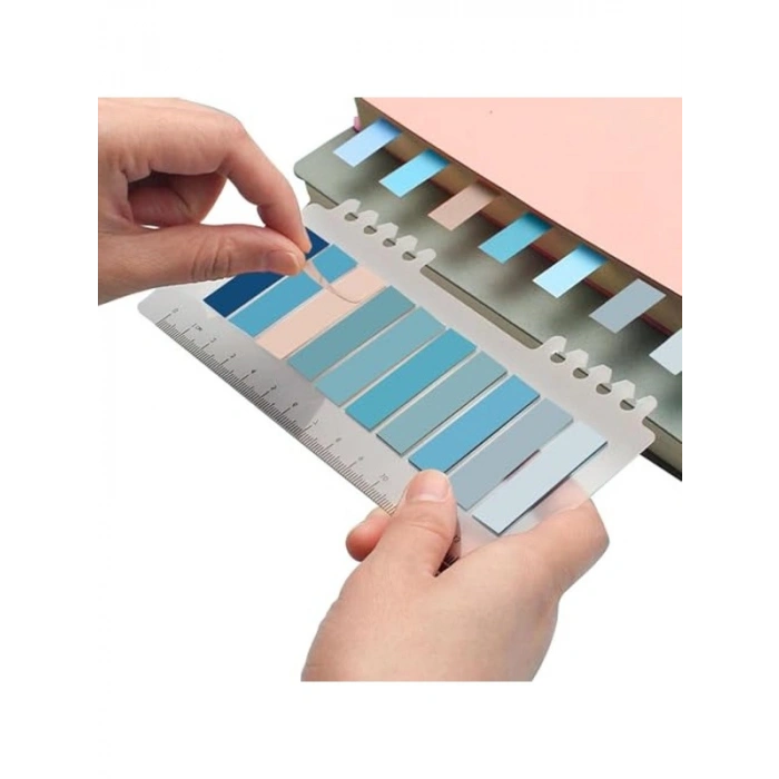 Şeffaf Renkli Yapışkan Not Kağıtları, 200 Yaprak Gökkuşağı