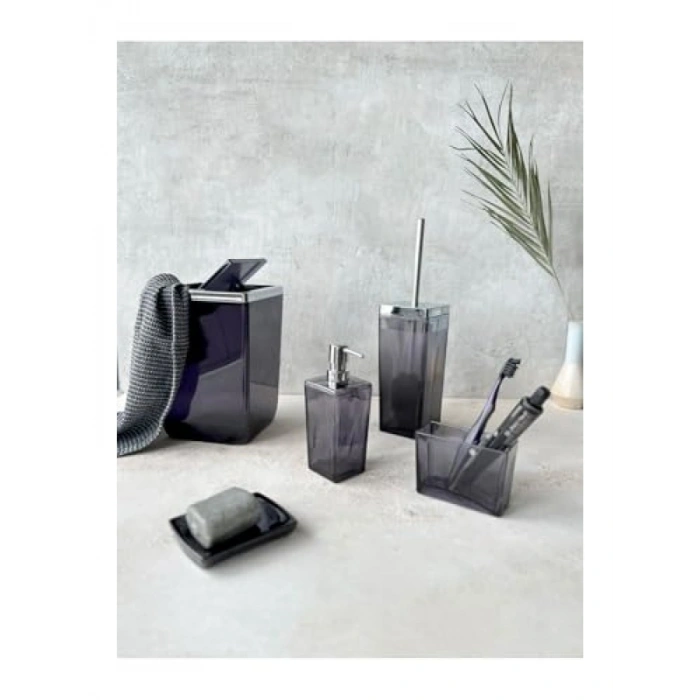 Şeffaf Siyah Banyo Seti