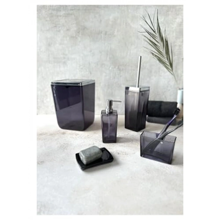 Şeffaf Siyah Banyo Seti