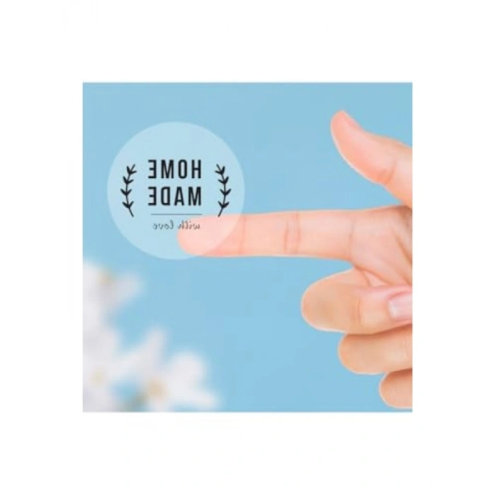 Şeffaf Sticker Seti, Ev Yapımı, 3.2 cm - 2 Sayfa