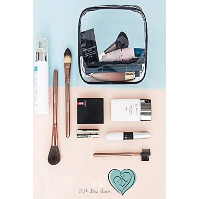 Şeffaf Su Geçirmez Makyaj Çantası Seti - 3 Adet Organizer