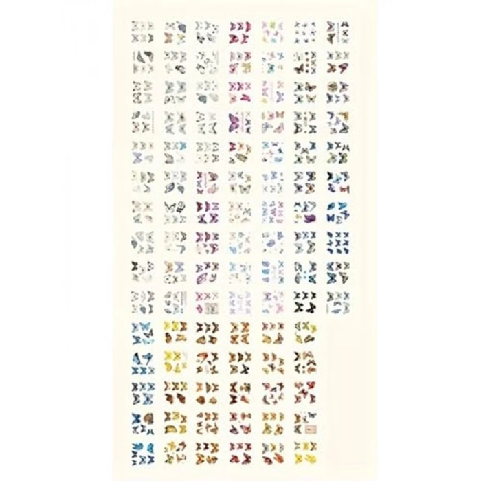 Şeffaf Vintage Kelebek Sticker Seti, Scrapbook için 25 Adet