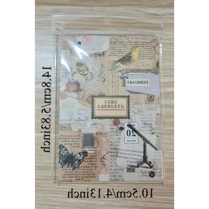 Şeffaf Vintage Sticker Seti, 12 Adet, Bullet Journal için Uygun