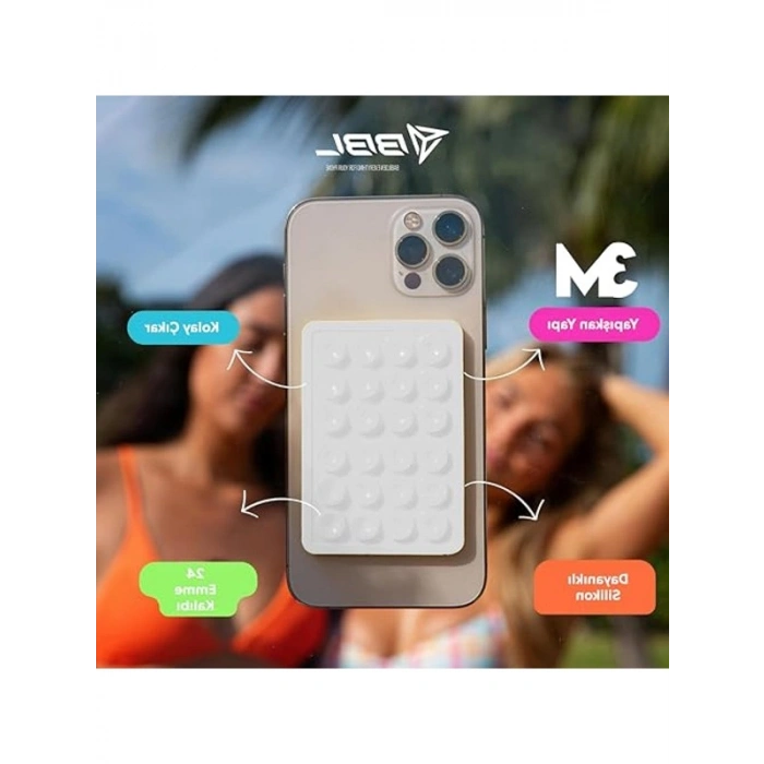 Şeffaf Yapışkanlı Telefon Kılıfı, Vantuzlu Araç Tutucu ile Pratik Kullanım