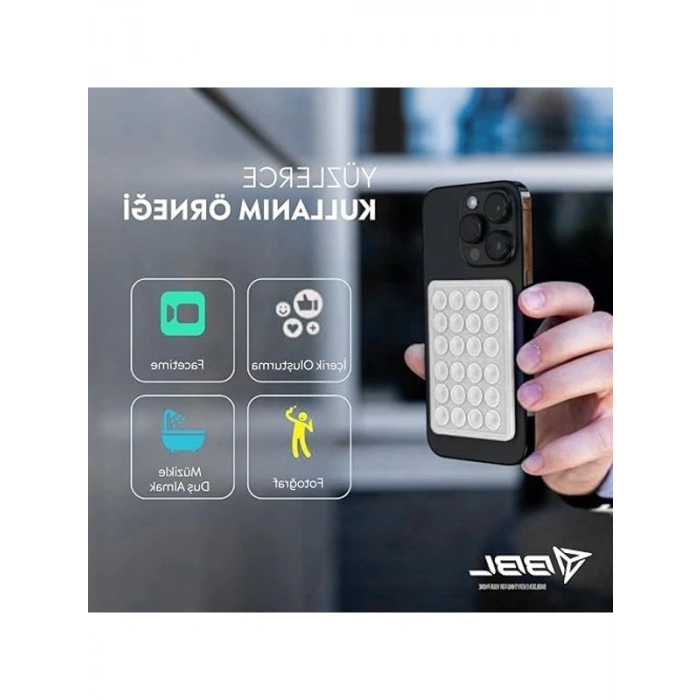 Şeffaf Yapışkanlı Telefon Kılıfı, Vantuzlu Araç Tutucu ile Pratik Kullanım