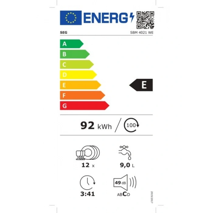 Seg SBM 4021 WE 4 Programlı Bulaşık Makinesi