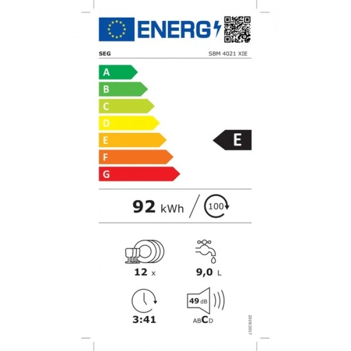 Seg SBM 4021 XIE 4 Programlı Bulaşık Makinesi