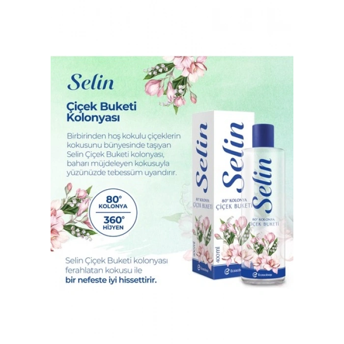 Selin Parfümlü Kolonya Çiçek Buketi Pet 400 ml