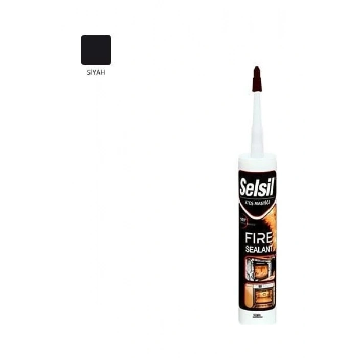 Selsil Ateş Mastiği Siyah 300 ml 1500 Dereceye Dayanıklı