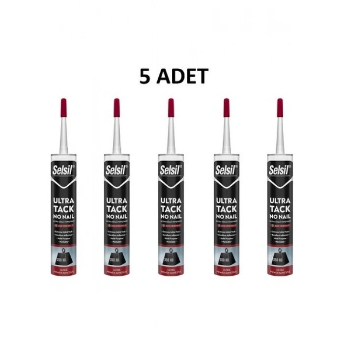 Selsil Ultra Tack Beyaz Silikon 290 ml 5 Adet
