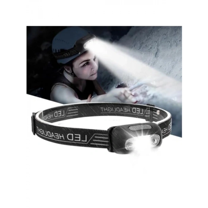 Sensörlü LED Kafa Lambası - USB Şarj Edilebilir ve Su Geçirmez