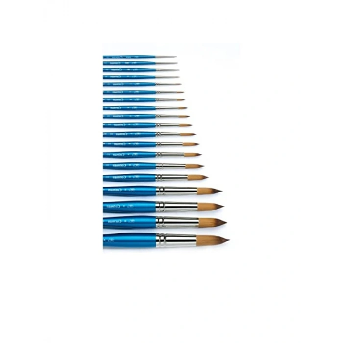 Sentetik Suluboya Fırçalar, Kısa Sap, 4lü Paket